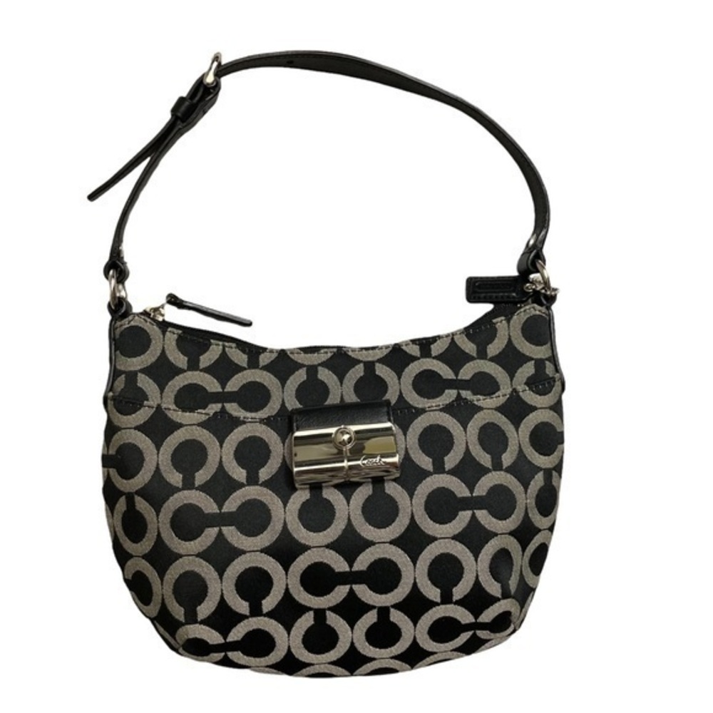 Coach op c black gray mini bag